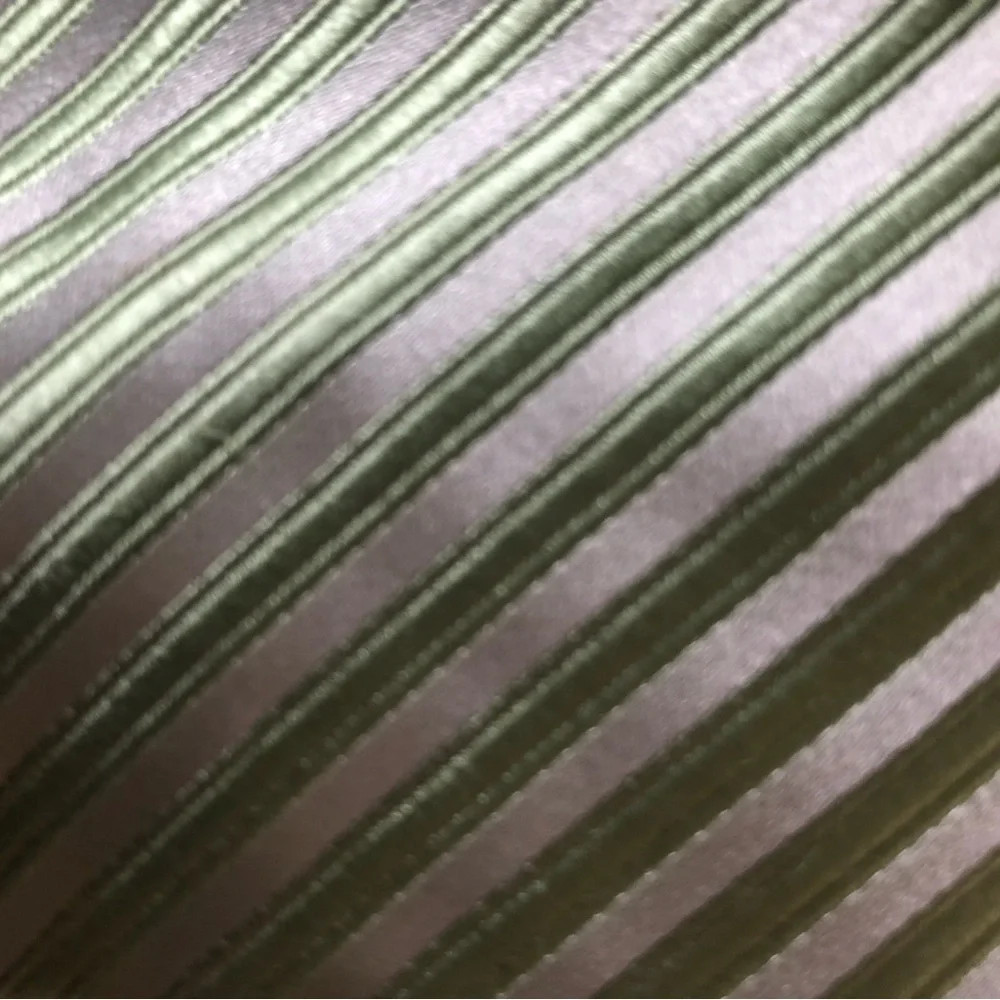 Piattelli Light Green and Silver Striped Men's Tie